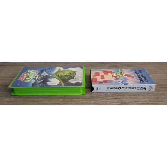 Dr Seuss Set of 2 Christmas VHS How The Grinch Stole Christmas Anim. Live Action - Picture 8 of 12